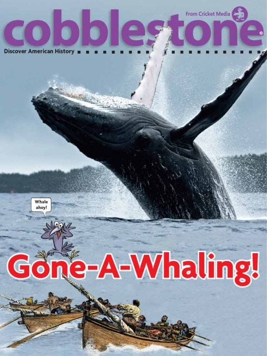 COBBLESTONE Magazine September 2017: Gone-A-Whaling! for Kids 9-14