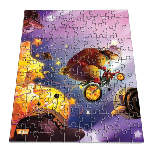 SPIDER “Motorcycle Bear” 110-Piece Kids Jigsaw Puzzle | Annie J. Won
