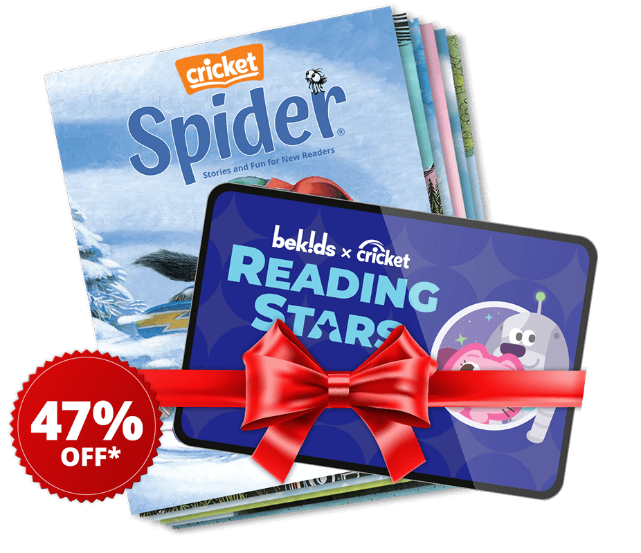 SPIDER Magazine + Reading Stars App for Kids Ages 6-9