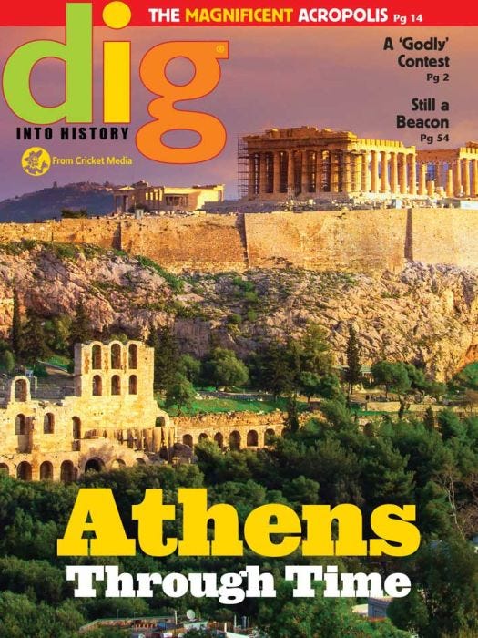 DIG Magazine October 2018: Athens Through Time for Kids 9-14