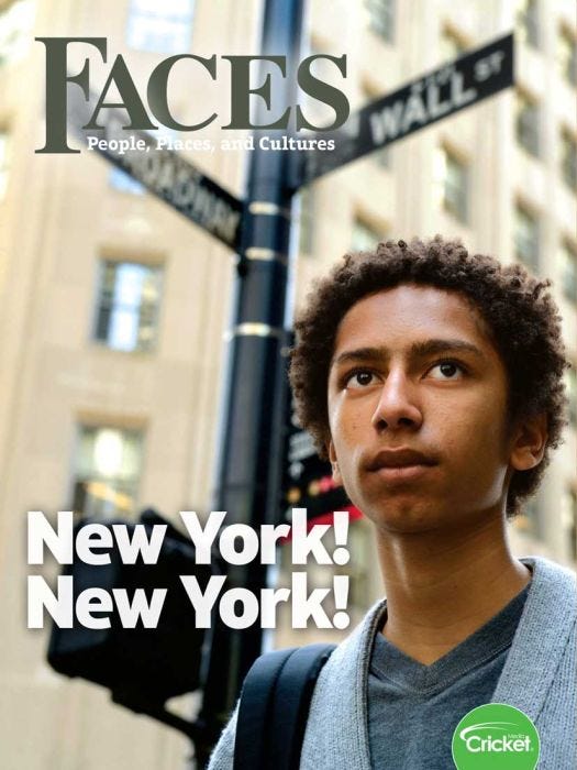 FACES Magazine April 2020: New York! New York! for Kids 9-14