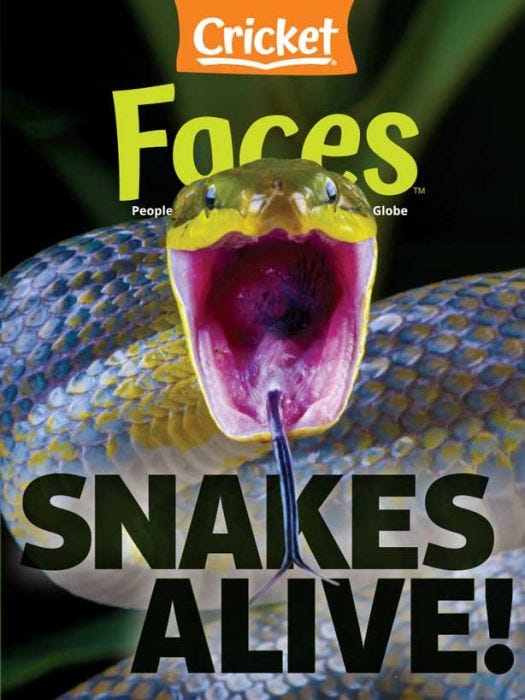 FACES Magazine October 2022: Snakes Alive! for Kids 9-14