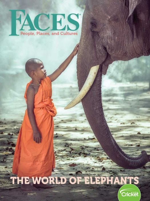 FACES Magazine October 2018: The World of Elephants for Kids 9-14